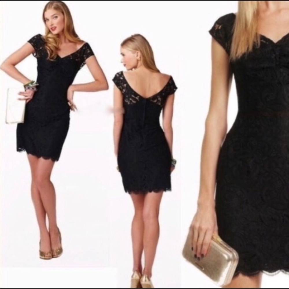 Rosaline Dess Black Lace Size 8